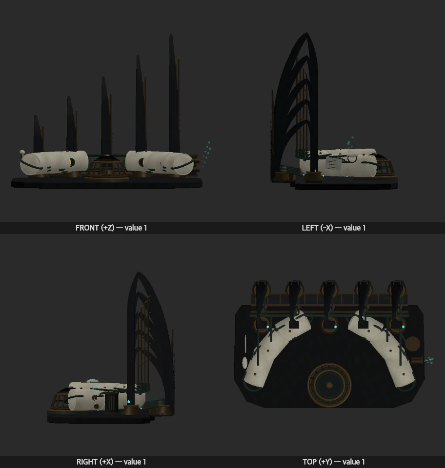 The Blackwater Harp model elevations