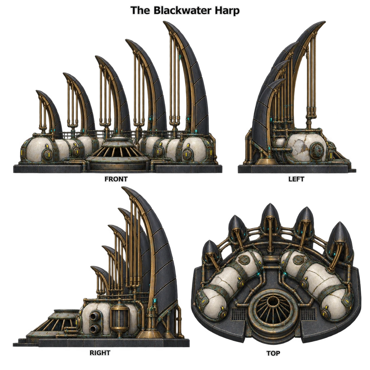 The Blackwater Harp concept sheet