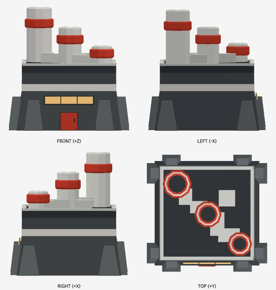 District Heat Station model elevations