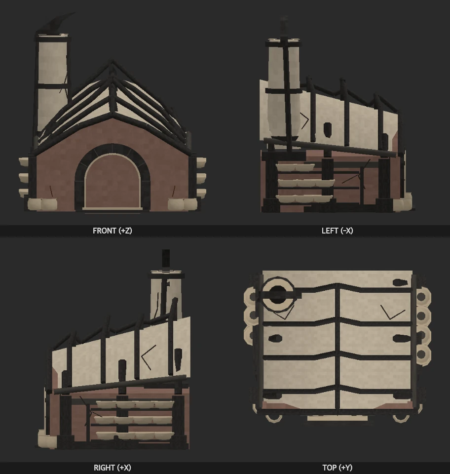Ceramic Kiln model elevations